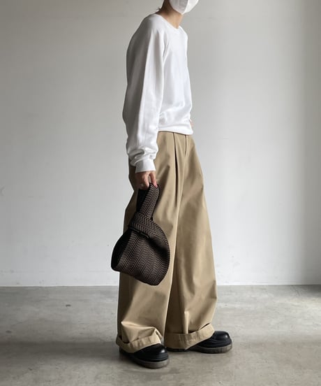 HERRINGBONE KNIT MINI BAG / 2color