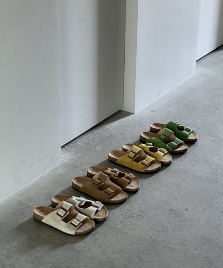 DOUBLE BELT SUEDE SANDALS / 4color