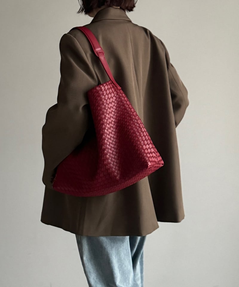SYNTHETIC LEATHER MESH SHOULDER BAG | JISTORY SYNTHETIC LEATHER MESH SHOULDER BAG | JISTORY