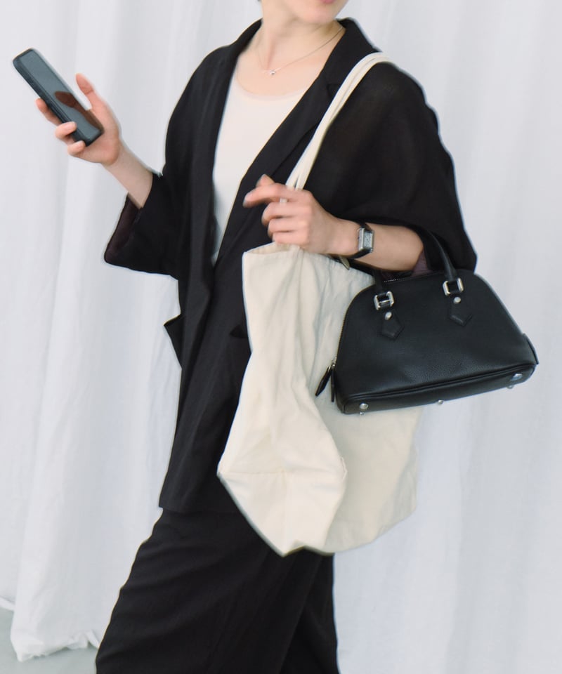LEATHER MINI BOSTON BAG | JISTORY