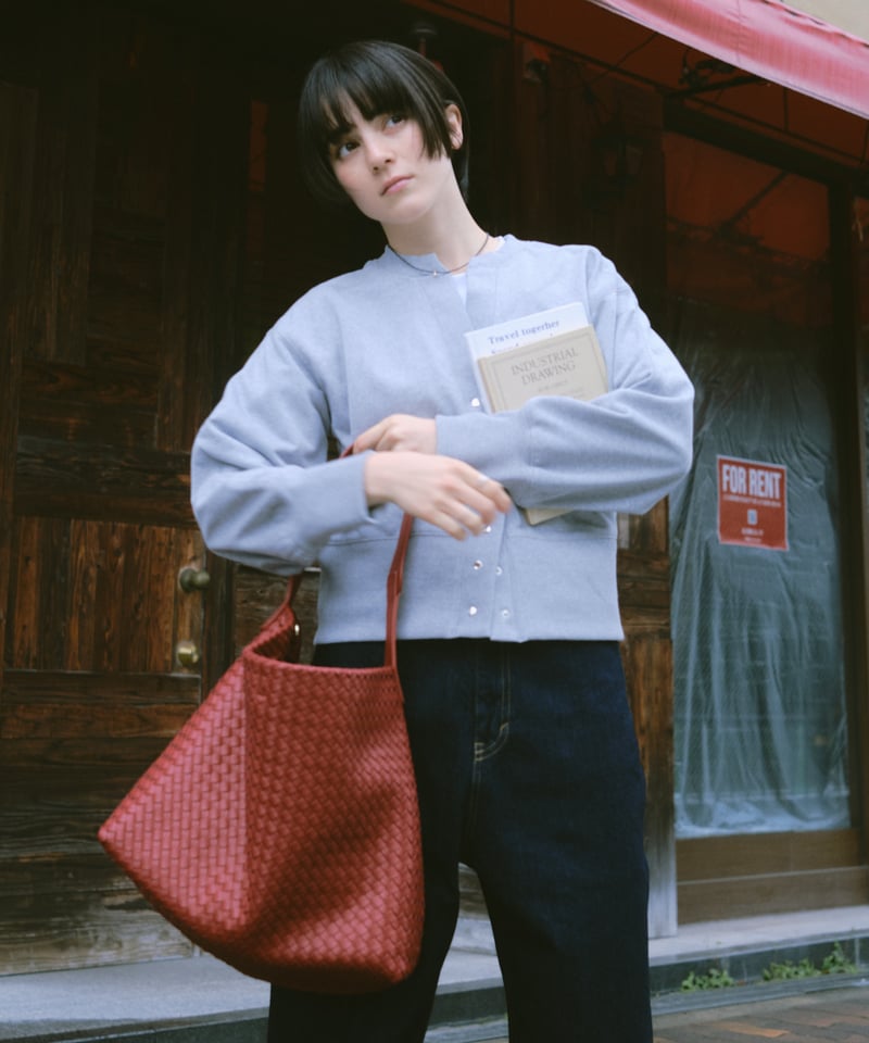 SYNTHETIC LEATHER MESH SHOULDER BAG / 3color |