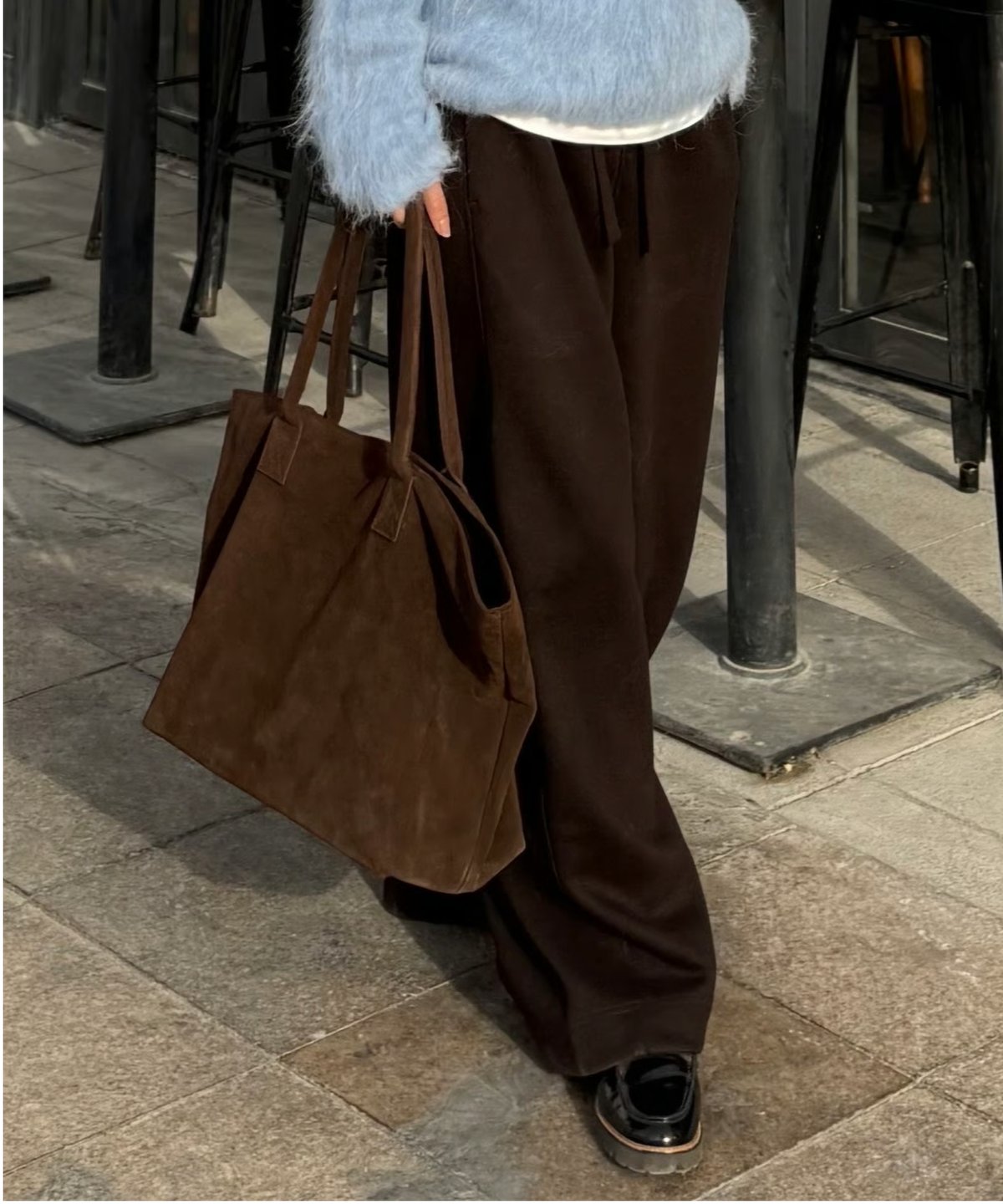 スウェードビッグトートバッグ ブラウン etretokyo スウェードビッグ