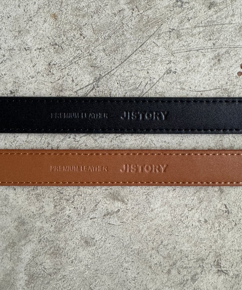 SLIM LEATHER BELT / 2color | JISTORY