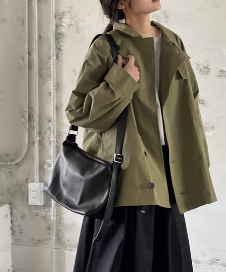 LEATHER SQUARE  SHOULDER / 2color