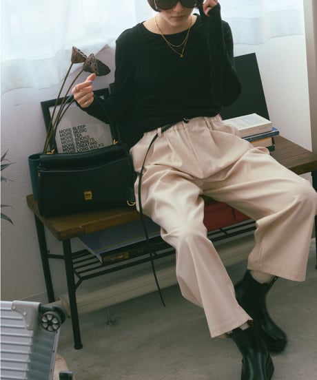 GRAIN LEATHER FLAP BAG / 2color