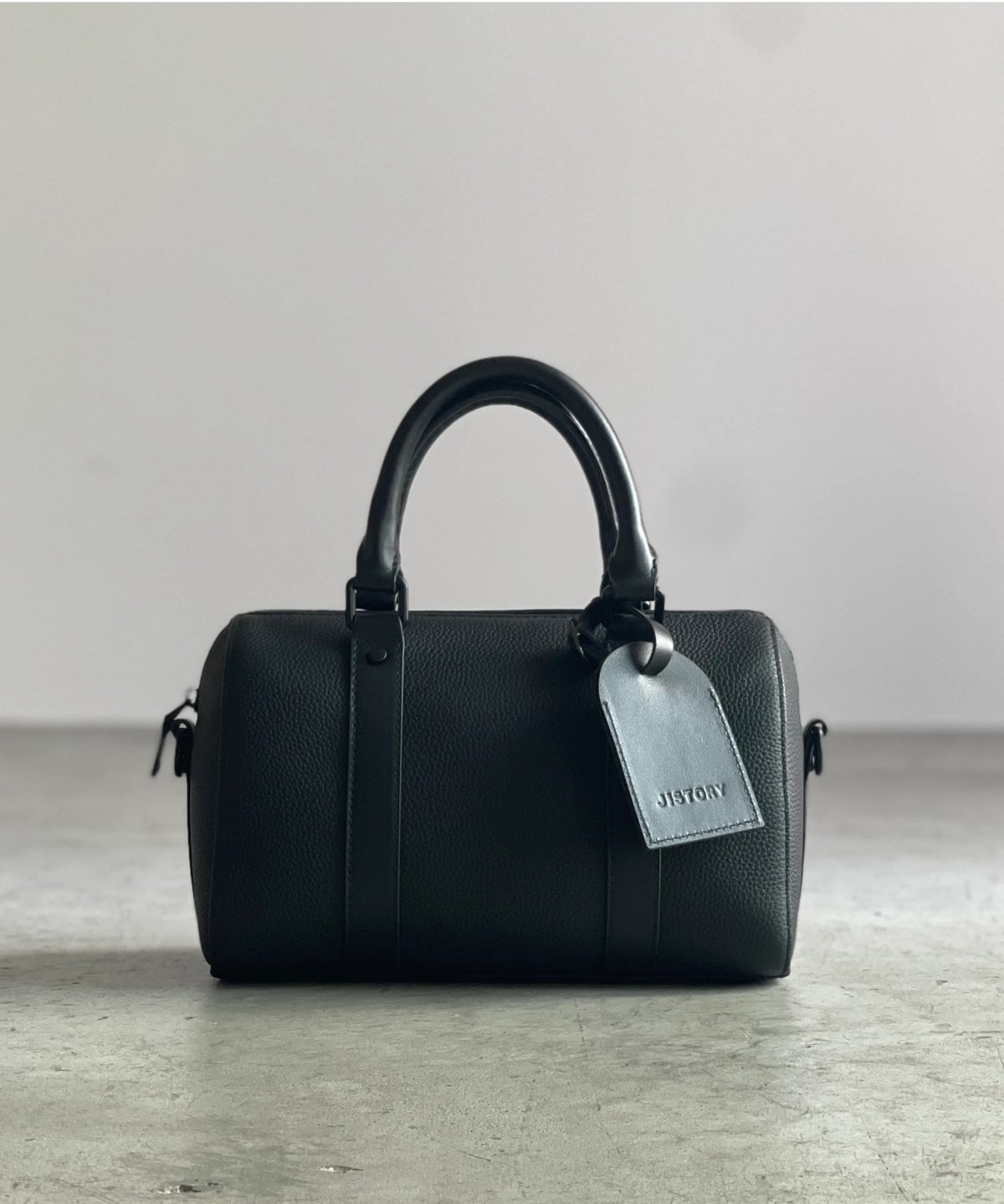 2WAY LEATHER MIDDLE BOSTON BAG | JISTORY