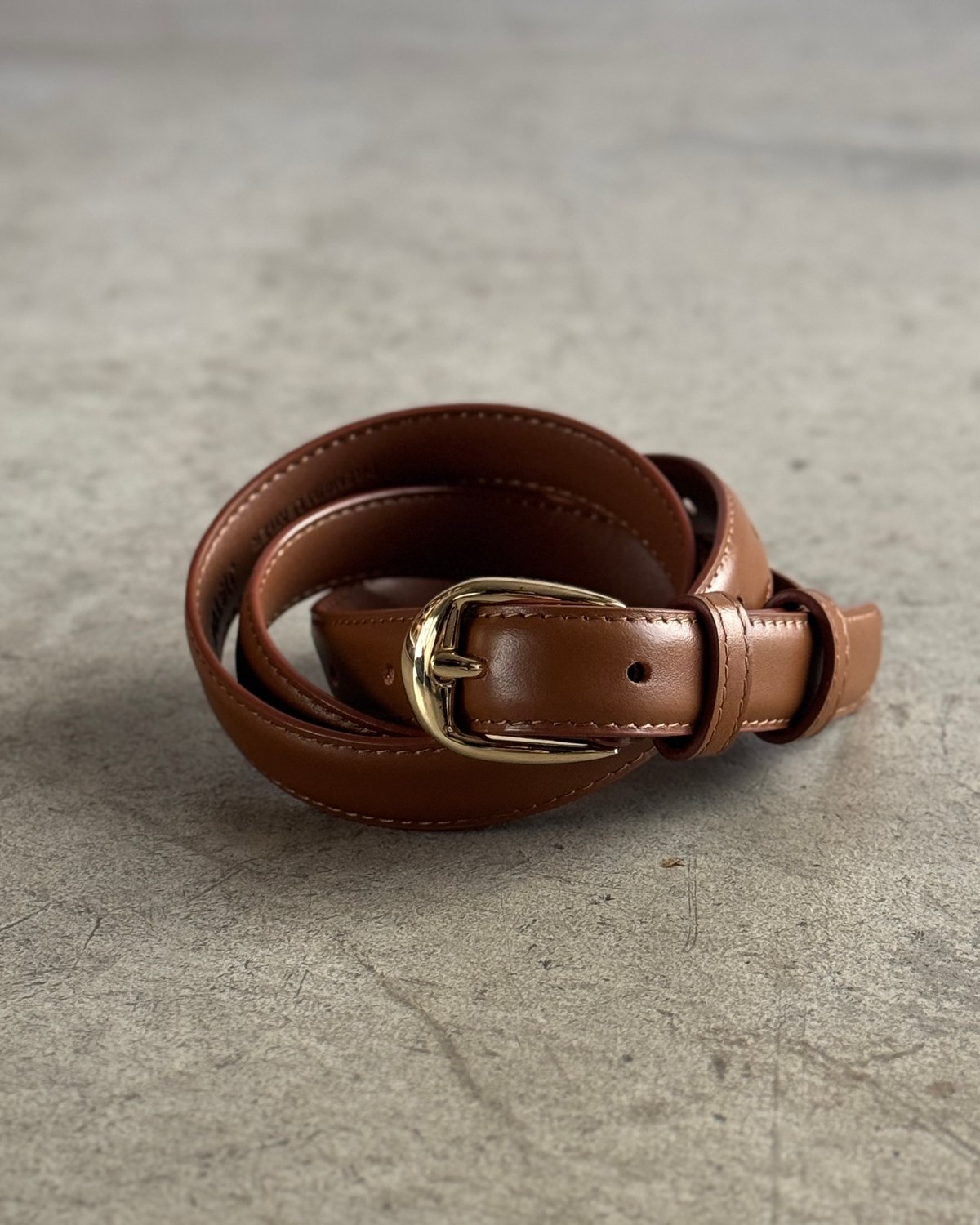 SLIM LEATHER BELT / 2color | JISTORY