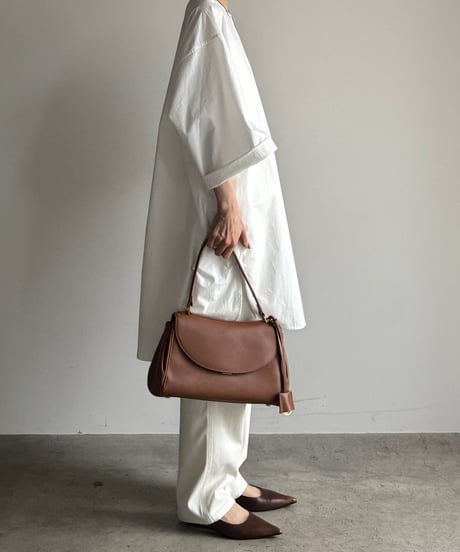 GRAIN LEATHER FLAP BAG / 2color