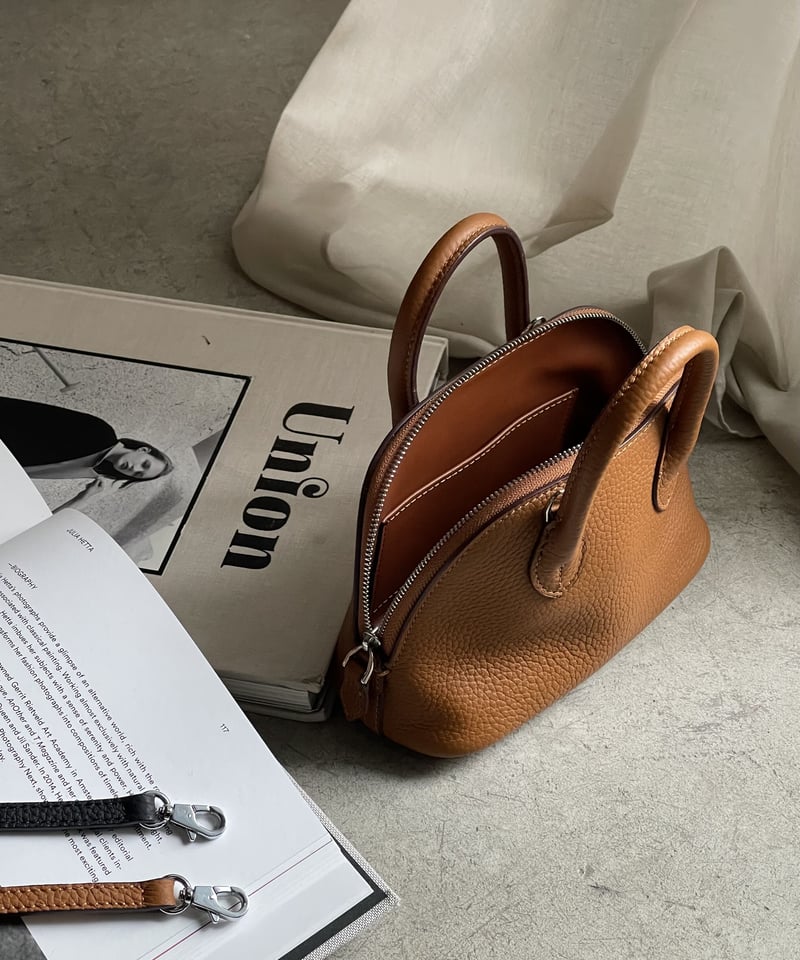 LEATHER MINI BOSTON BAG | JISTORY