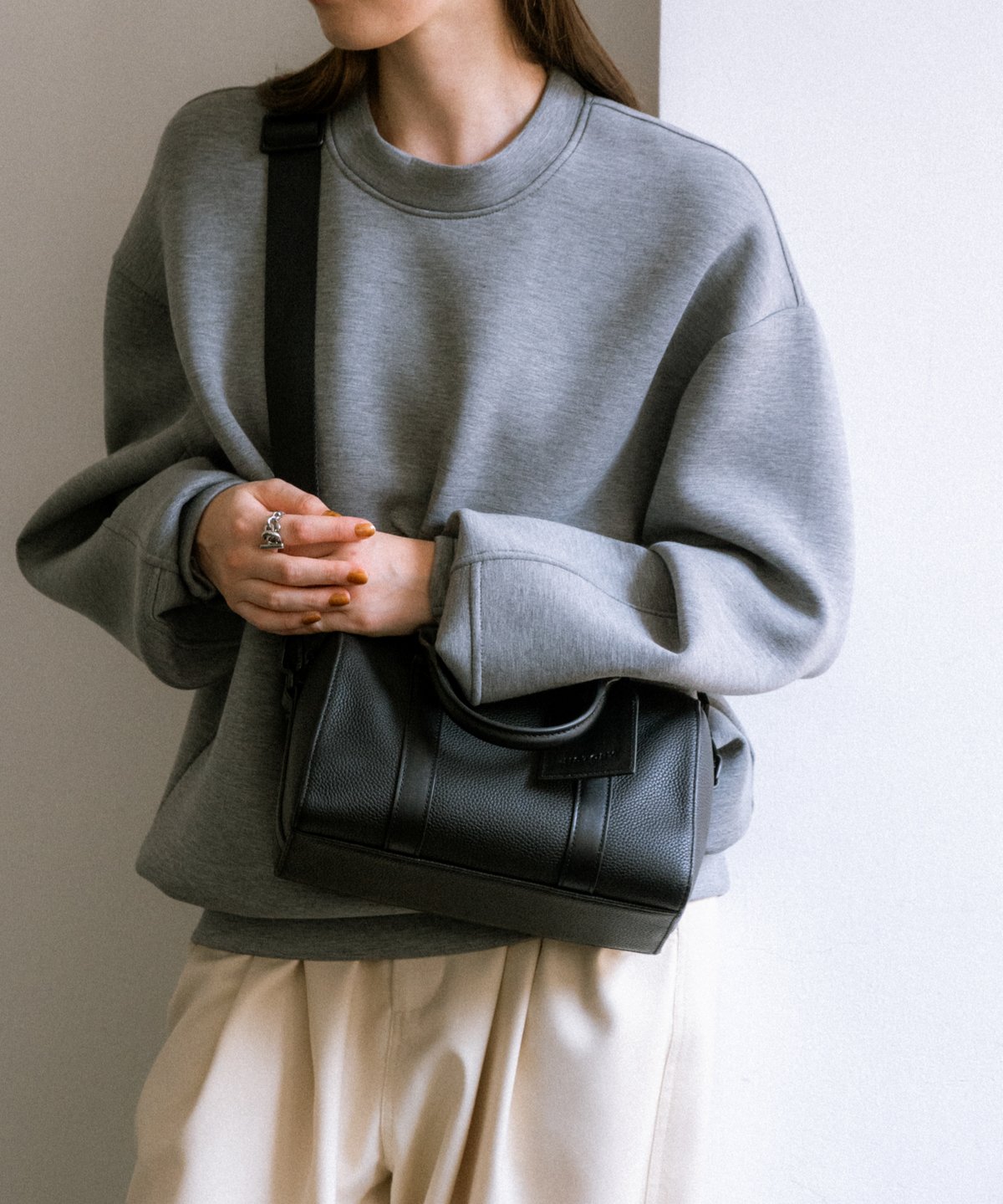 バッグ JISTORY 2WAY LEATHER MIDDLE BOSTON BAG 2WAY LEATHER MIDDLE BOSTON BAG ＜送料無料＞ | JISTORY