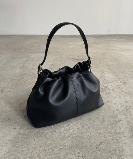 2WAY SOFT LEATHER  ROUND BAG