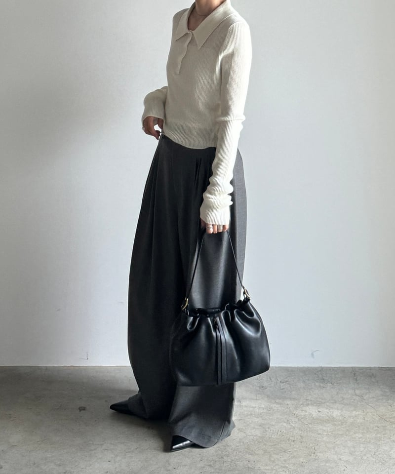 2WAY SOFT LEATHER ROUND BAG | JISTORY