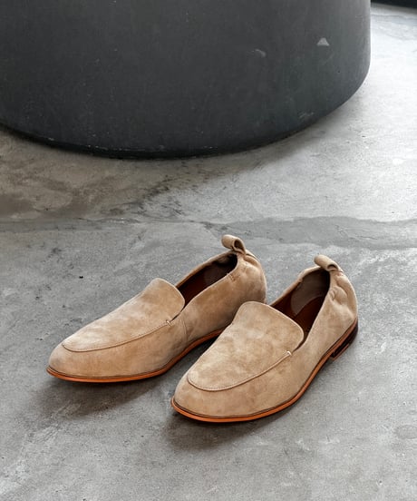 SUEDE LEATHER VAMP LOAFERS / 4color