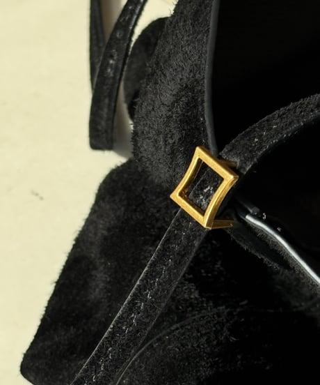 SUEDE DRAWSTRING SHOULDER BAG