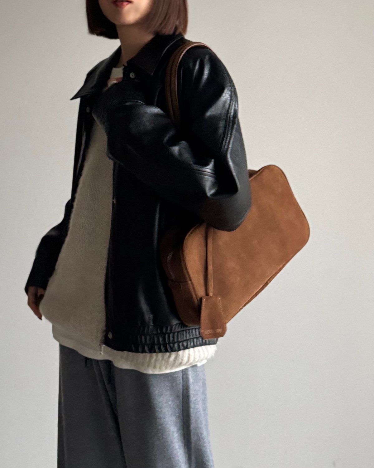 SUEDE SHOULDER BOSTON BAG | JISTORY SUEDE SHOULDER BOSTON BAG | JISTORY