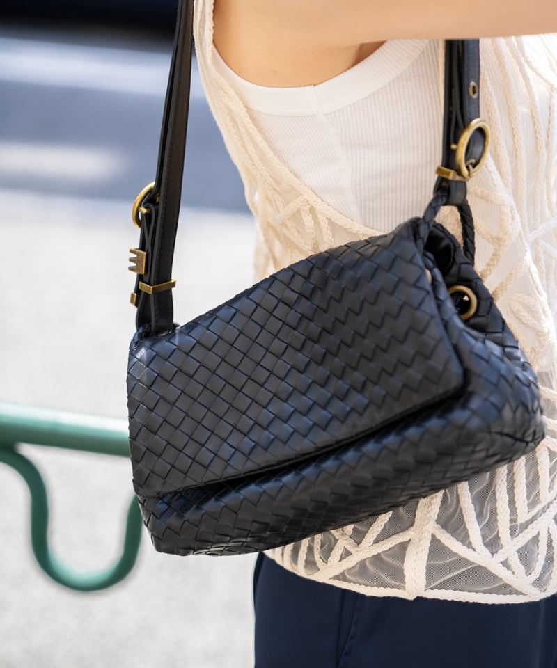 2WAY MINI LEATHER MESH BAG / 3color | JISTORY