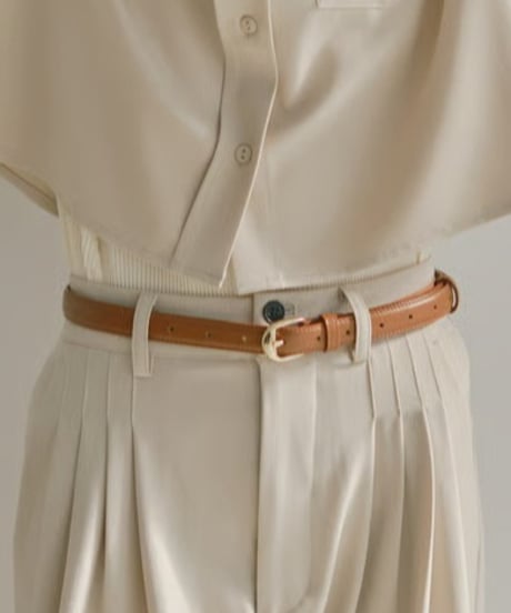 SLIM LEATHER  BELT / 2color