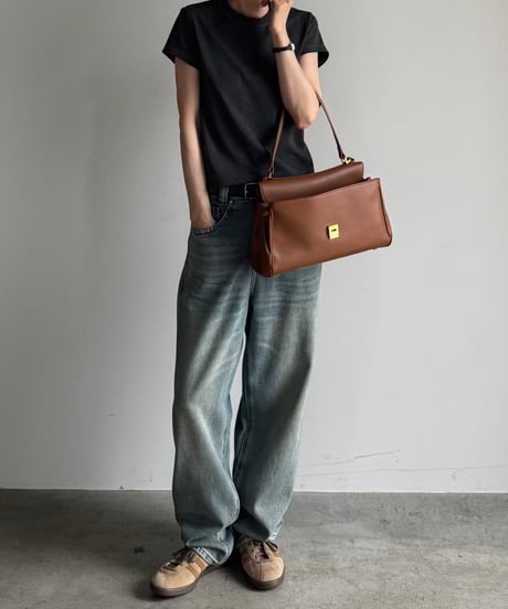 GRAIN LEATHER FLAP BAG / 2color