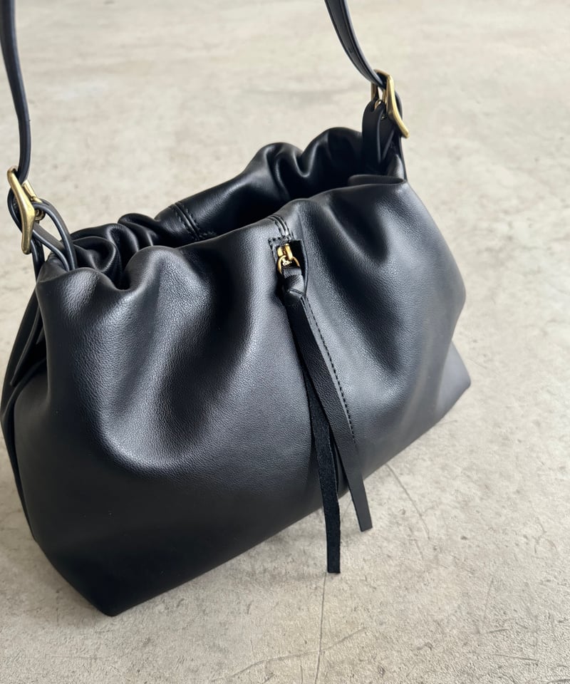2WAY SOFT LEATHER ROUND BAG | JISTORY