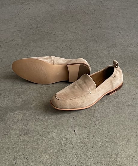SUEDE LEATHER VAMP LOAFERS / 4color