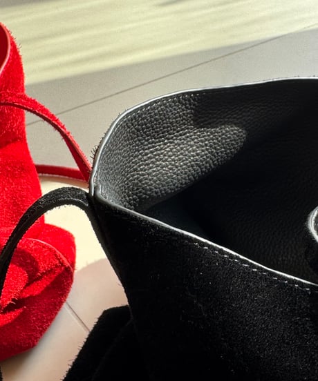 SUEDE DRAWSTRING SHOULDER BAG