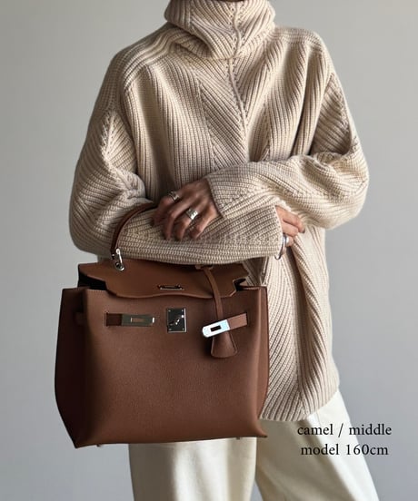 SQUARE BELT HANDLE BAG / 3color　＜送料無料＞