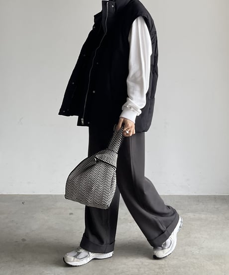 HERRINGBONE KNIT MINI BAG / 2color