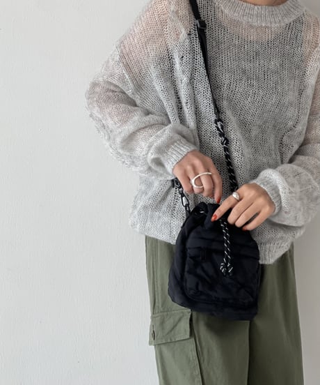 QUILTING PARACORD SHOULDER BAG / 2color