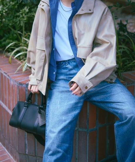 2WAY LEATHER MIDDLE BOSTON BAG