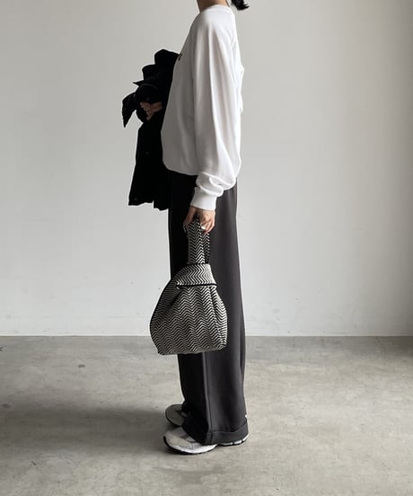 HERRINGBONE KNIT MINI BAG / 2color