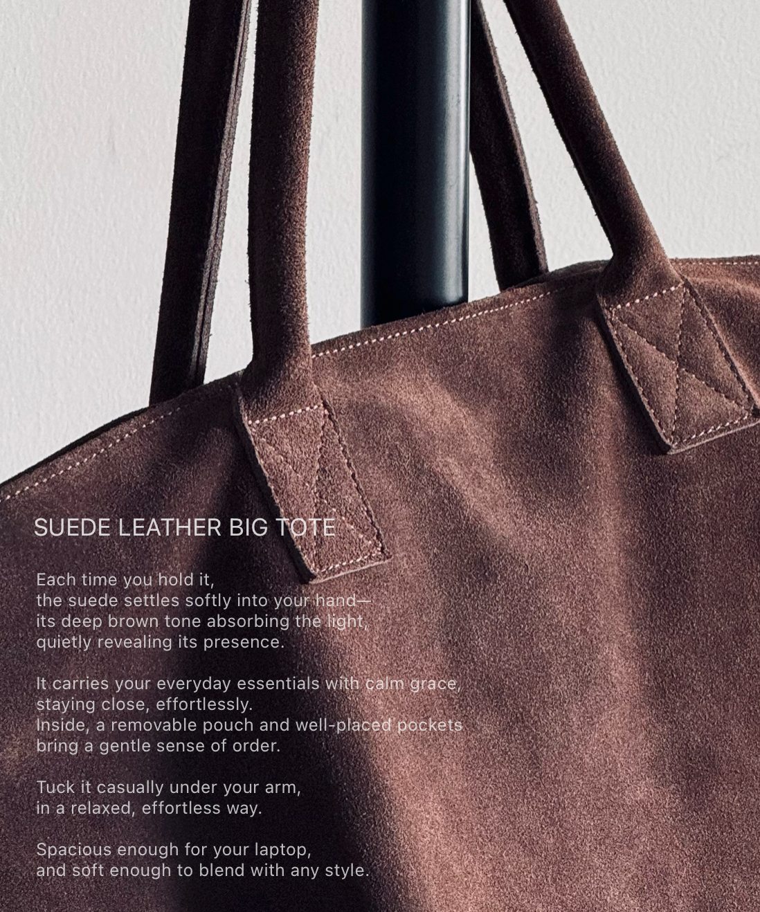 予約販売】SUEDE LEATHER BIG TOTE | JISTORY