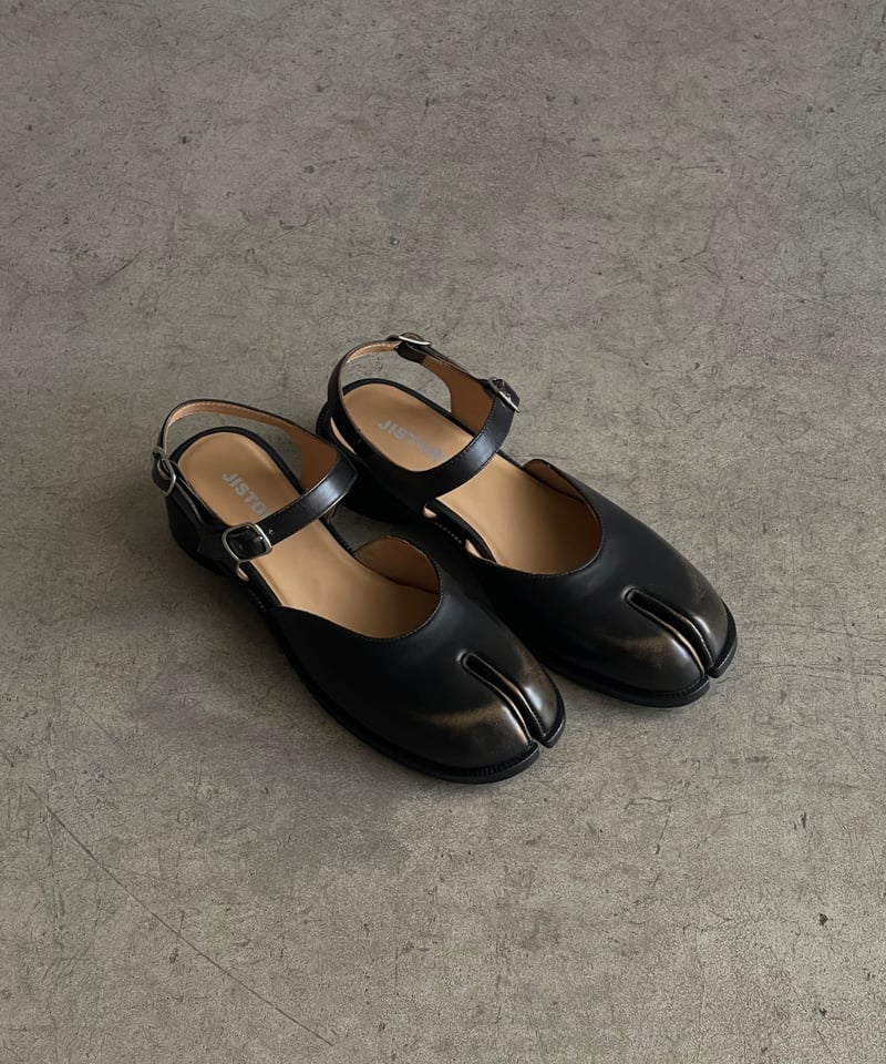 【お値下げ】JISTORY アンクルストラップタビサンダル 黒 ANKLE STRAP TABI SANDALS / 2color | JISTORY