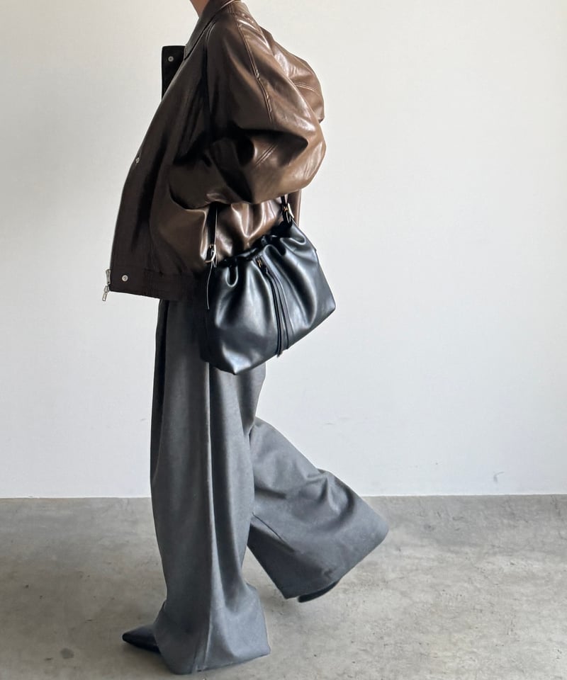 バッグ JISTORY SYNTHETIC LEATHER MESH SHOULDER BAG / 3color |