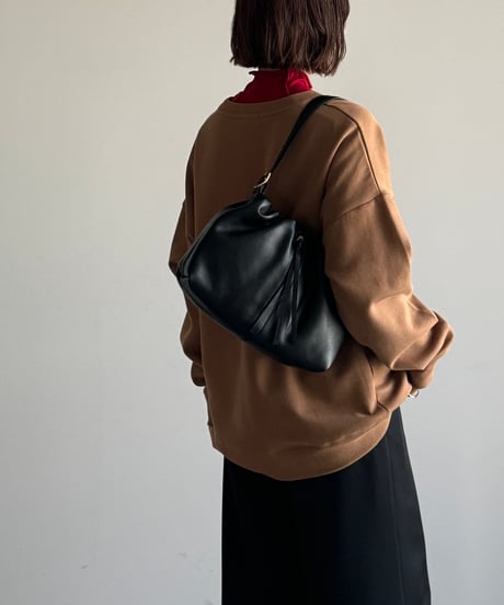 2WAY SOFT LEATHER  ROUND BAG