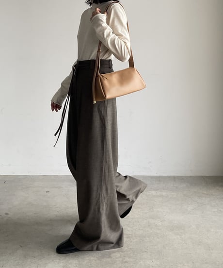 LEATHER ONE SHOULDER BAG/2color