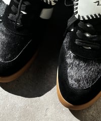 FLIP TONGUE LEATHER SNEAKERS / 2color