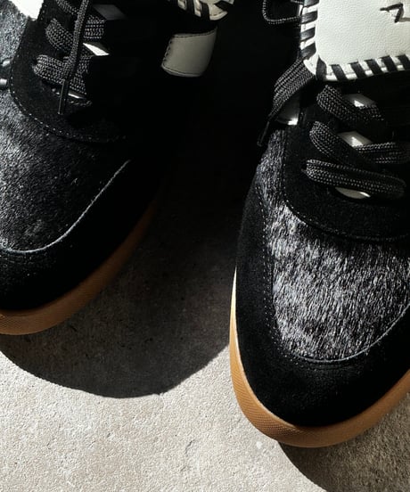 FLIP TONGUE LEATHER SNEAKERS / 2color