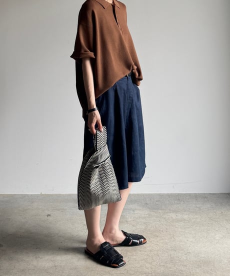 HERRINGBONE KNIT MINI BAG / 2color