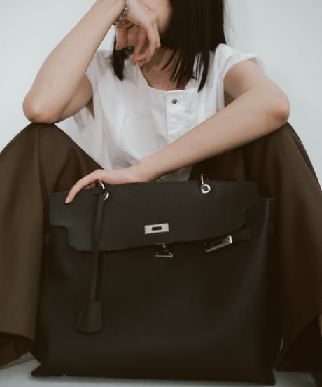 SQUARE BELT HANDLE BAG / 3color　＜送料無料＞