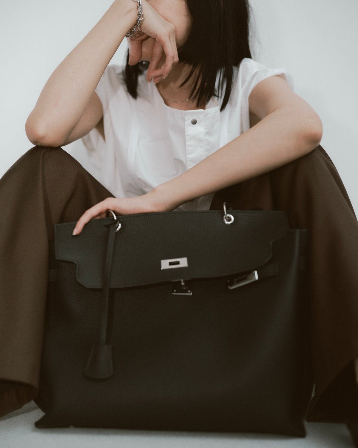 SQUARE BELT HANDLE BAG / 3color ＜送料無料＞ | JISTORY