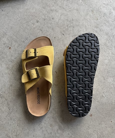DOUBLE BELT SUEDE SANDALS / 4color