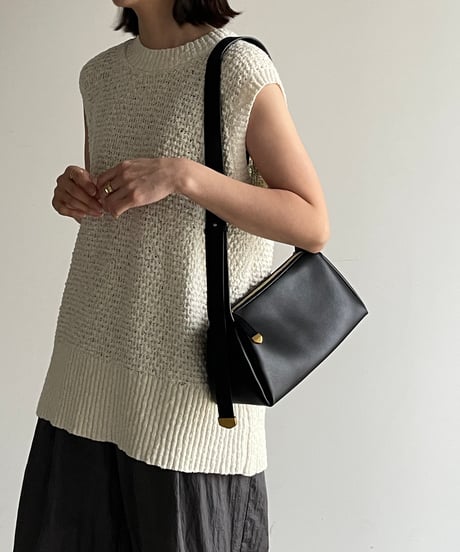 LEATHER ONE SHOULDER BAG/2color