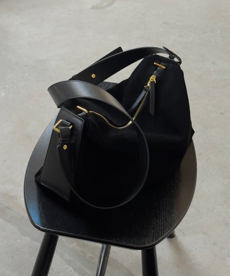2WAY SUEDE SQUARE BAG