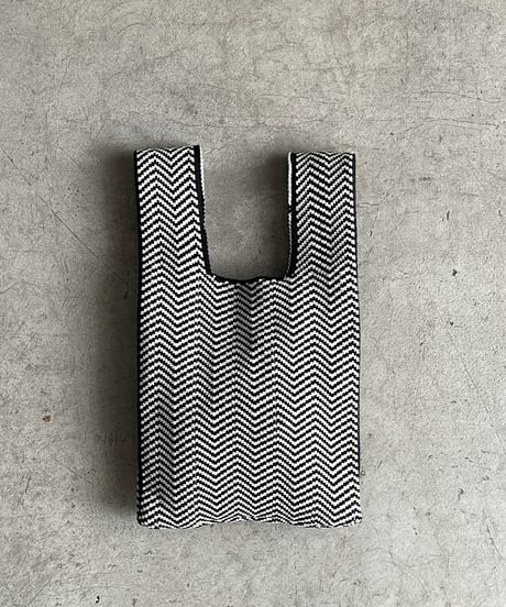 HERRINGBONE KNIT MINI BAG / 2color