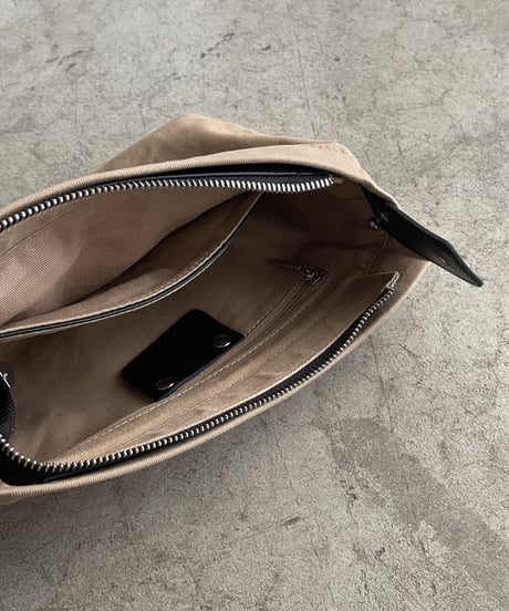 ROUND LEATHER SHOULDER BAG / 2color