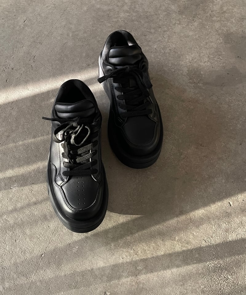 PLATFORM LEATHER COURT SNEAKER/2color | JISTORY