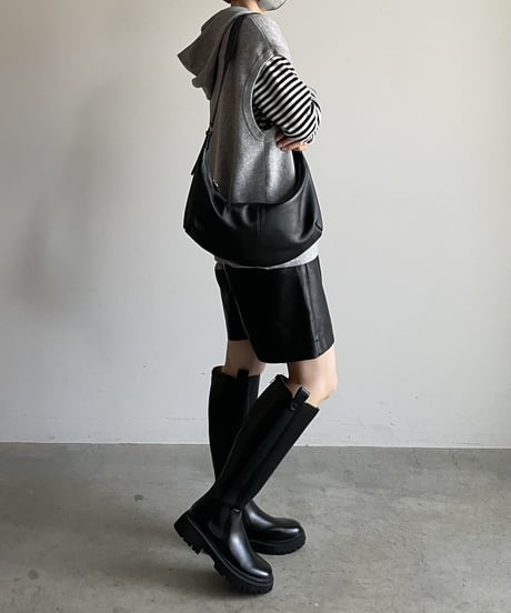 LEATHER SHOULDER BAG / 3color