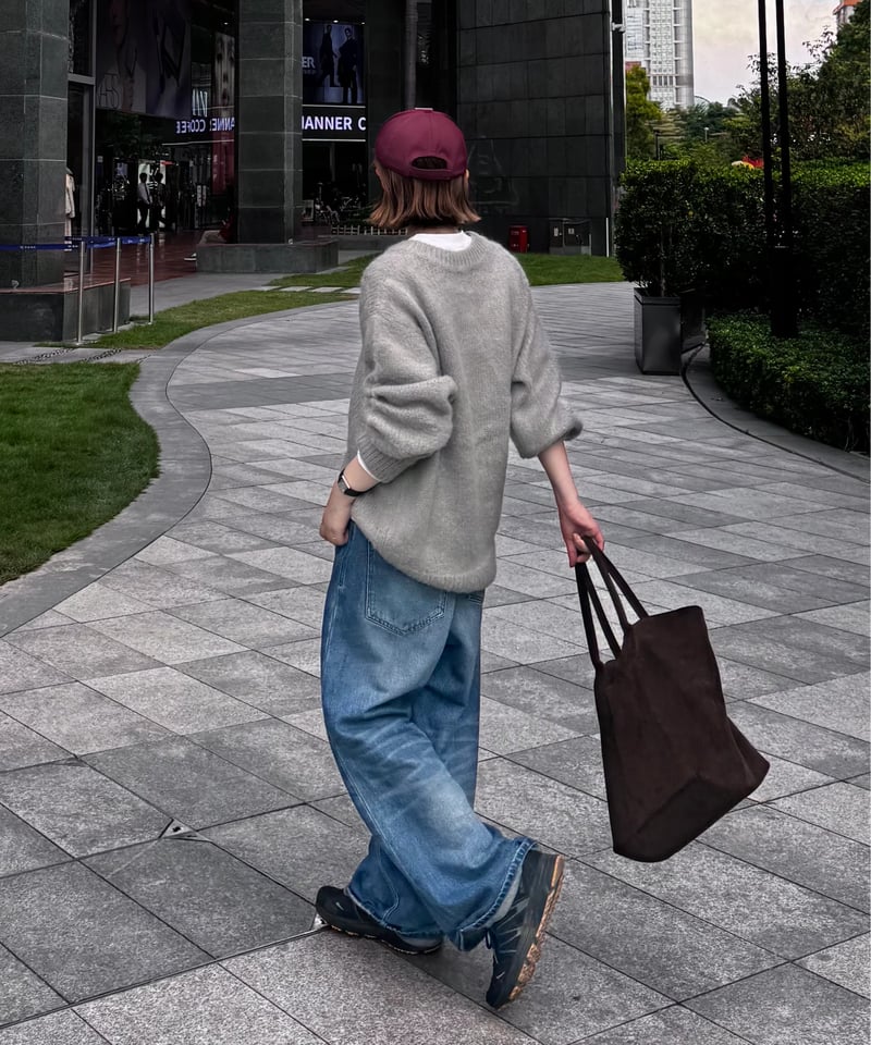 SUEDE LEATHER BIG TOTE | JISTORY