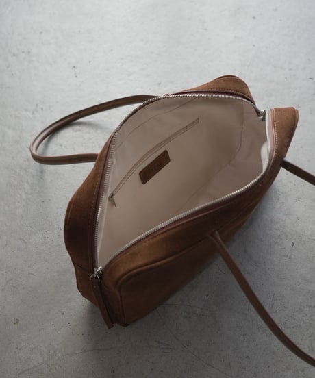 SUEDE SHOULDER BOSTON BAG