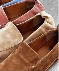 SUEDE LEATHER VAMP LOAFERS / 4color